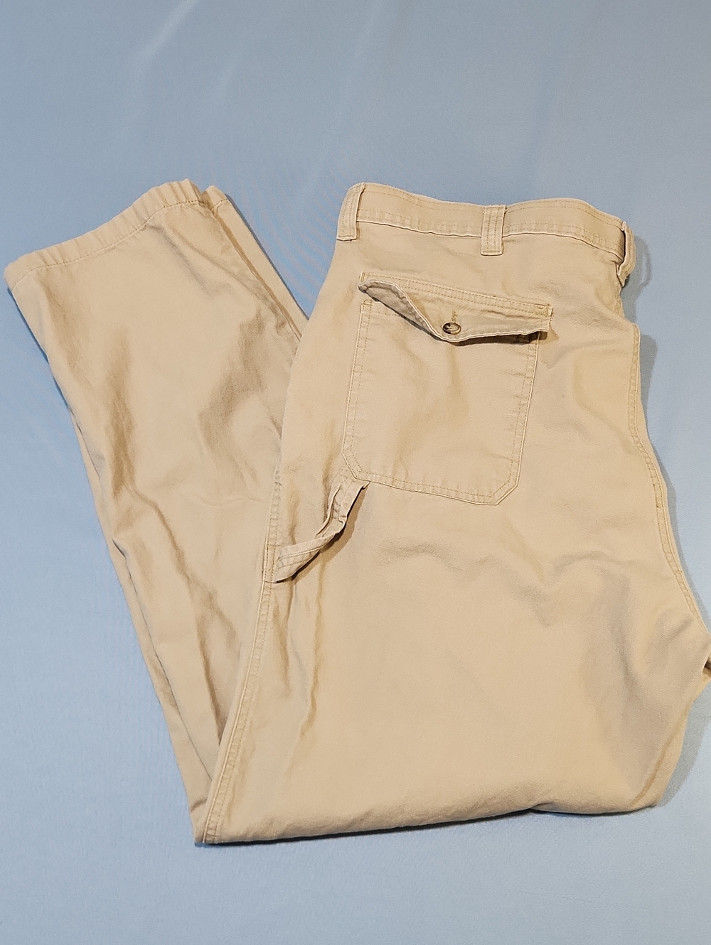 Men's Beige Utility Pants - Casual Workwear. 42 X 34